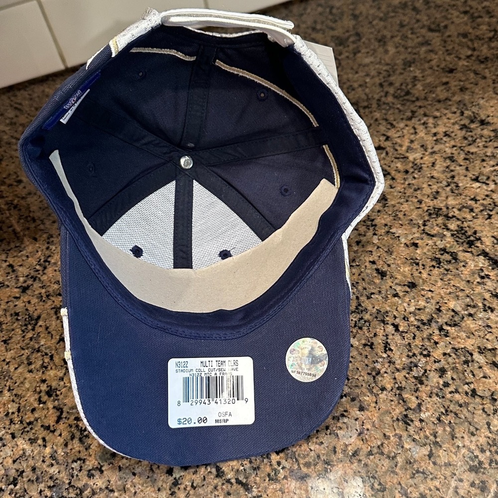 Vtg Los Angeles Rams Reebok NFL Hat Adjustable Navy Blue Gold Deadstock New - Picture 6 of 10